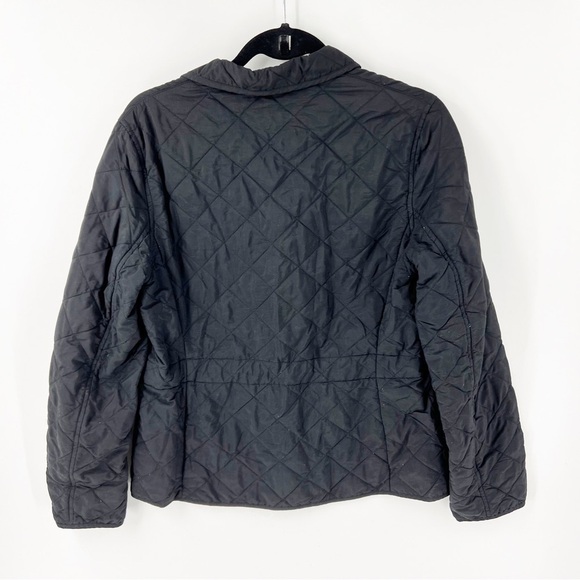 ✅ THEORY BLACK QUILTED SHORT JACKET WITH POCKETS SIZE LARGE - Picture 2 of 6
